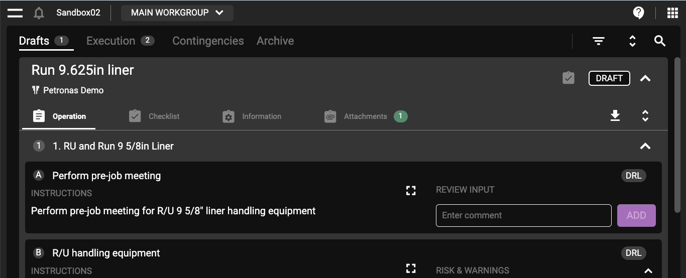 Plan overview - Drafts