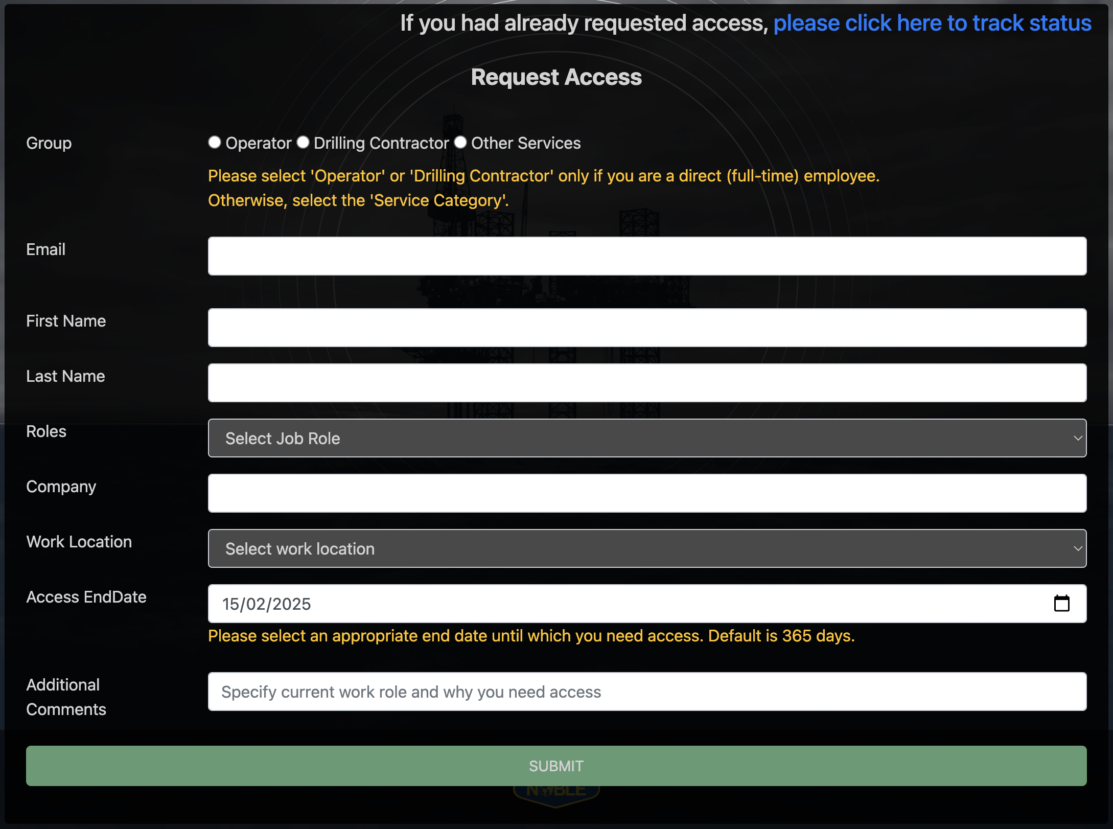 Login - Ask for permission