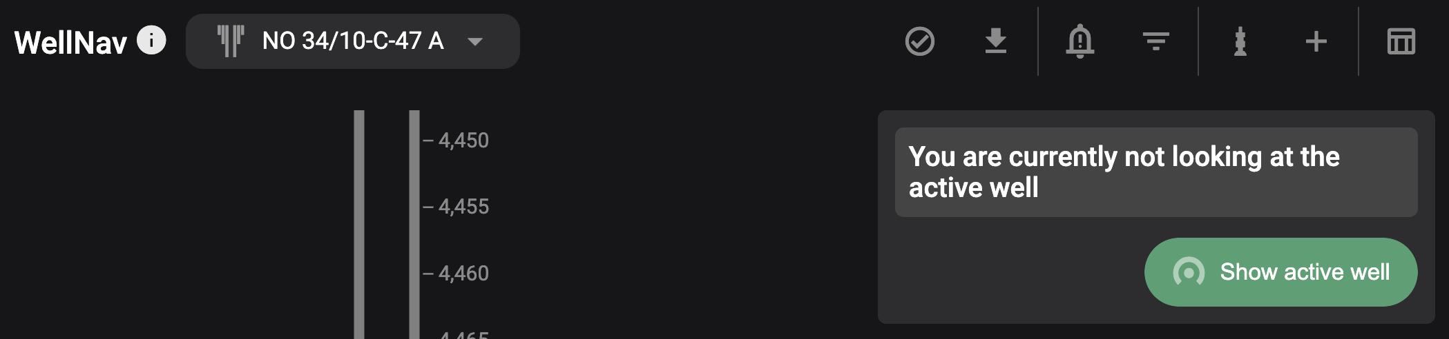 Wellbore picker - Well view